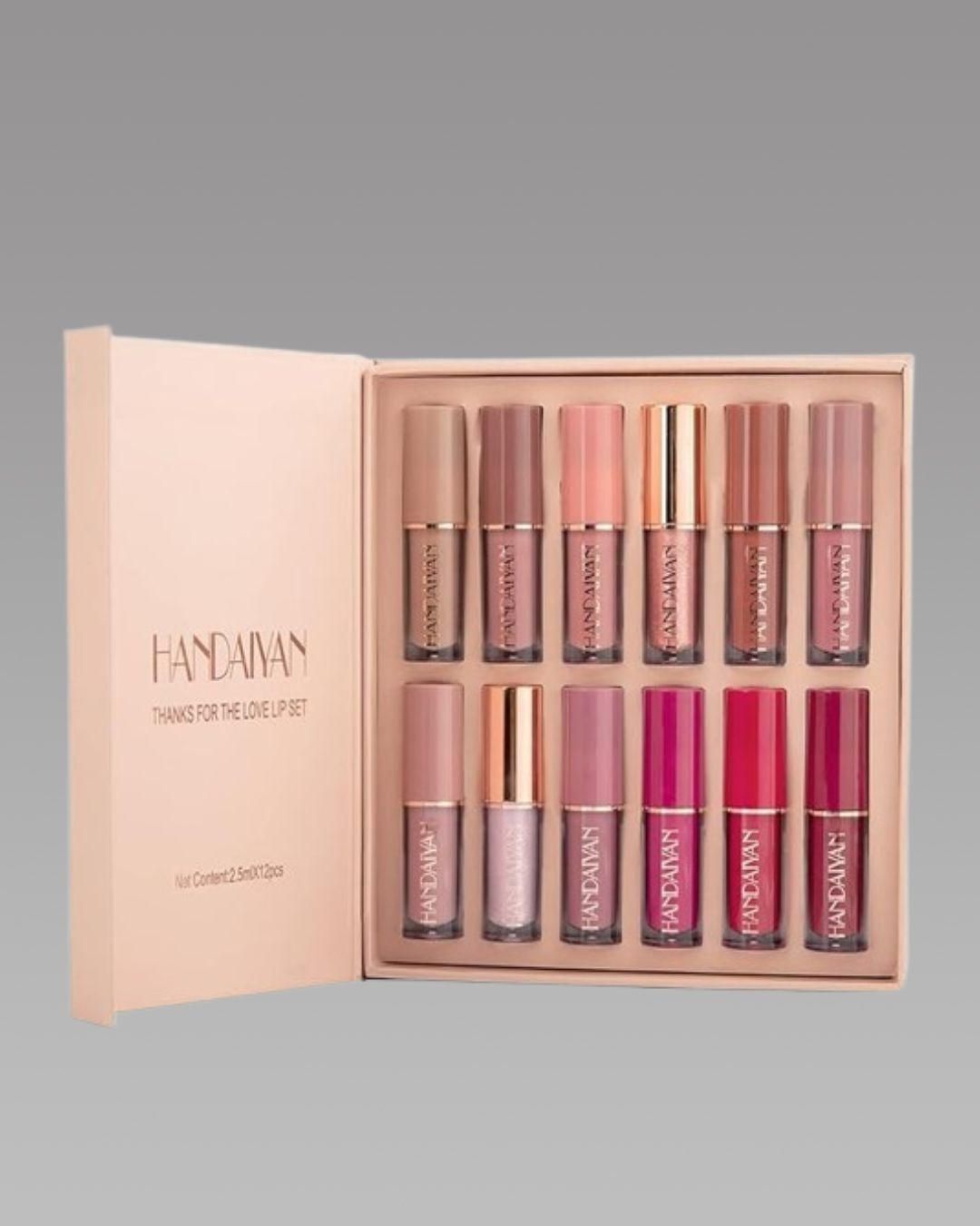 Assorted nude and red matte lipstick set – perfect for gifting or personal use
