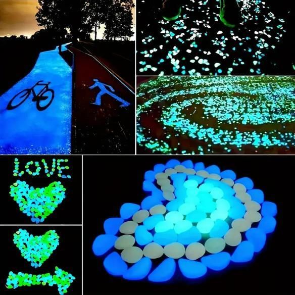 Multi-color glow stones used for home and garden decoration with luminous effect