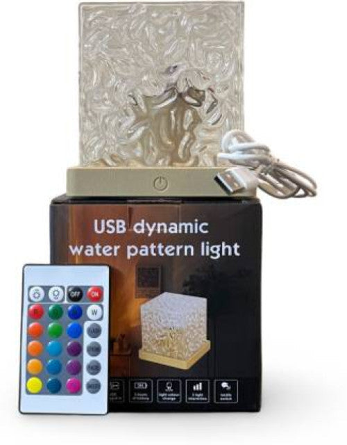 Decorative water ripple lamp with vibrant RGB LED lights, perfect for gifting