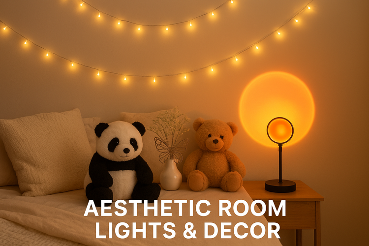Cozy and aesthetic room lights and home decor collection for a stylish and Instagrammable space from ProperFinds