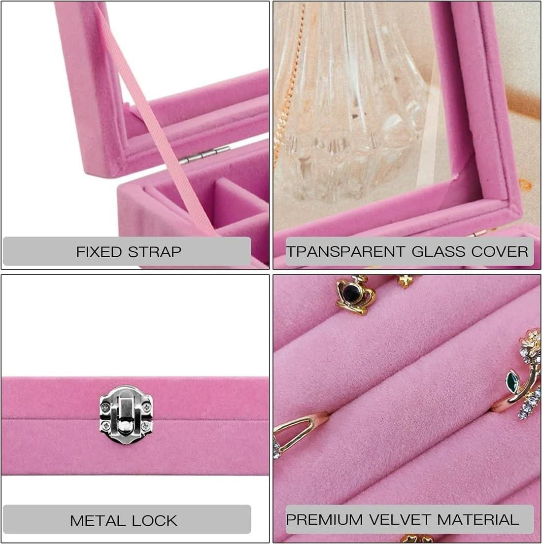 Aesthetic 9 Grid Jewellery Organizer for Dust-Free Ring and Earring Storage 