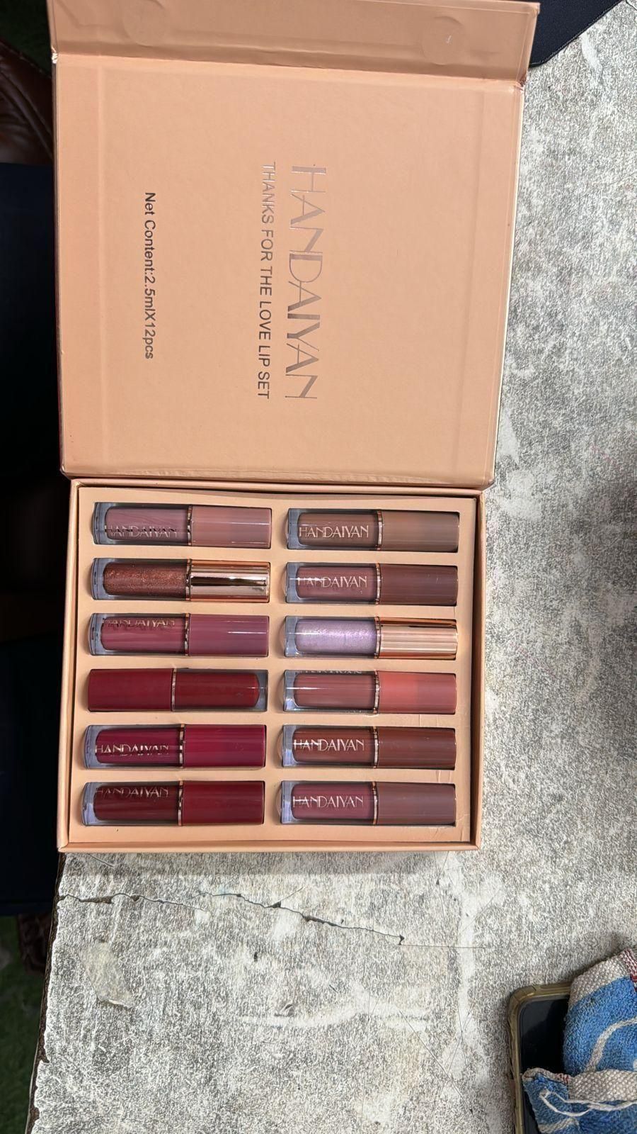 Assorted nude and red matte lipstick set – perfect for gifting or personal use