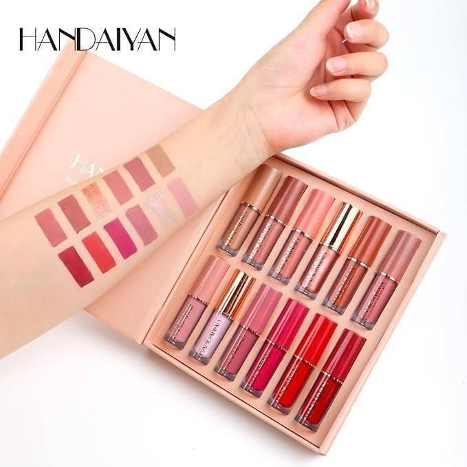 Assorted nude and red matte lipstick set – perfect for gifting or personal use