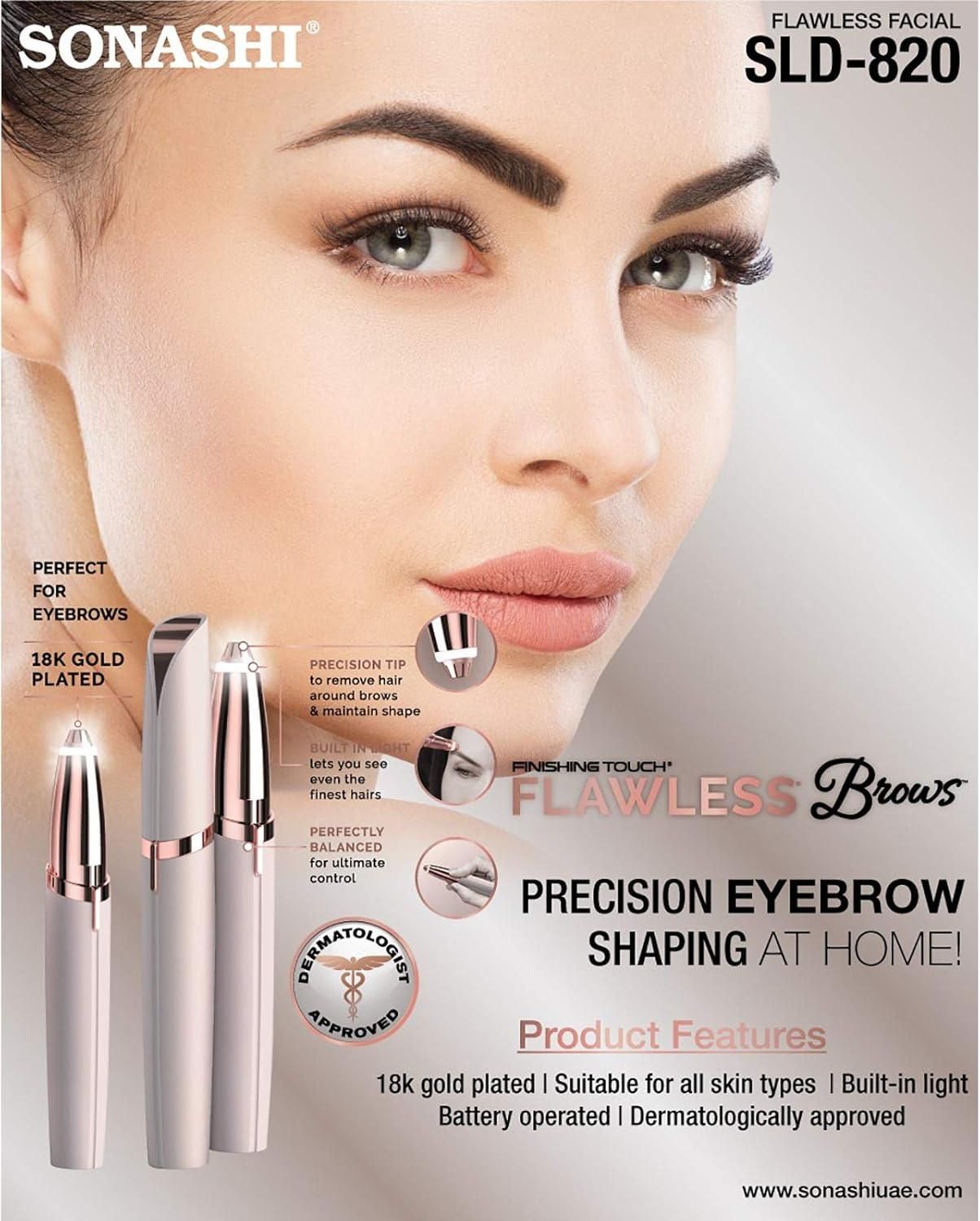 Flawless eyebrow trimmer for women and men - precision grooming tool for eyebrow shaping and nose hair trimming