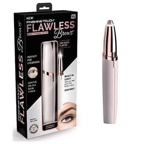 Demonstration of flawless eyebrow and nose hair trimmer being used by women and men for precision grooming at home