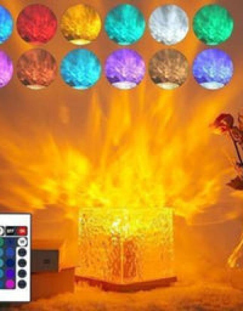 Multicolor rotating night light creating relaxing mood lighting for bedroom or living room